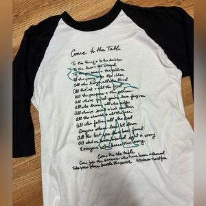 Sidewalk Prophets Black and White Graphic Raglan Tee